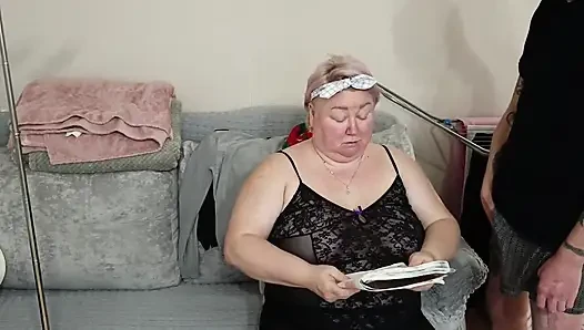 I Help My Mother-in-law with English and She Gives Me a Blowjob