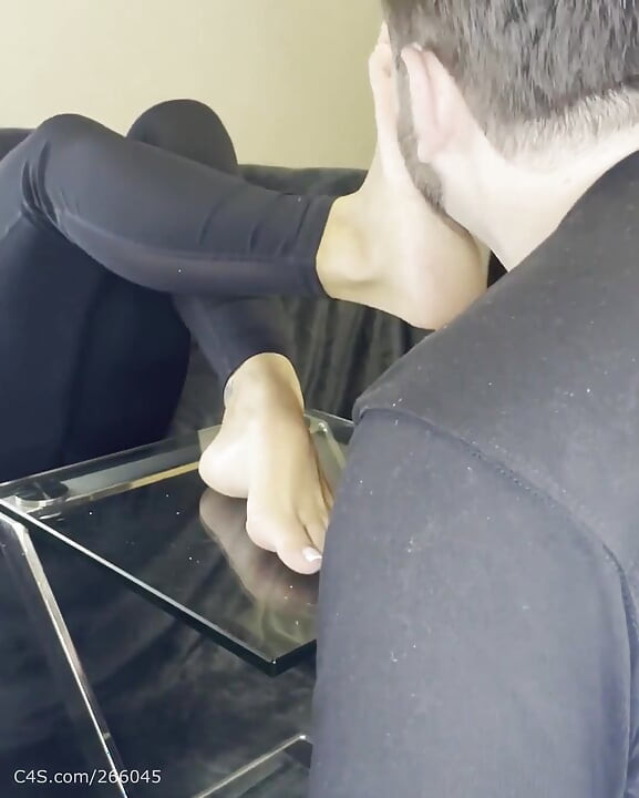Dirty White Sneaker Worship - Sweaty Feet Sniffing (front View)