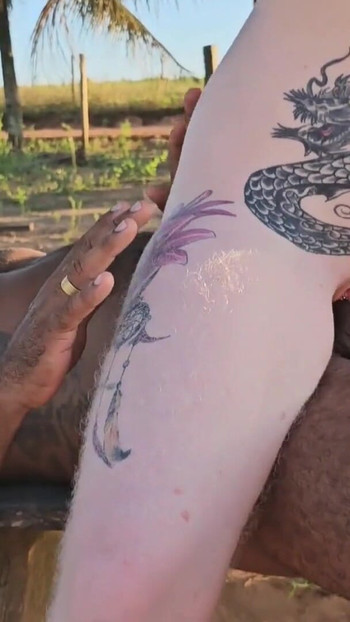 Jaw-dropping moment from "RISKY SEX IN THE BACKYARD HE FELL WITH HIS MOUTH ON MY PUSSY CUMMING WITH GREAT PLEASURE IN MY ASS"