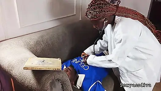 Dokter wanita ini jago banget muasin memeknya pakai gabus hitam besarku