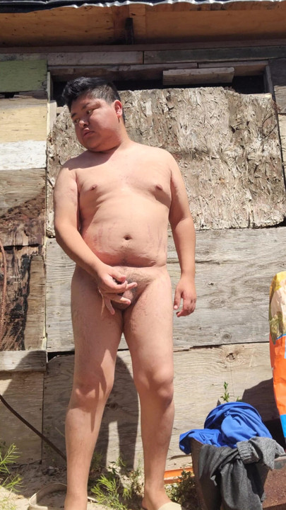 Masturbating