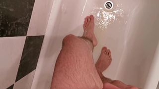 Serbian guy pee on legs and feet