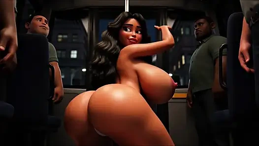 Şehvetli otobüs ıslak rüya - kalabalık sıcak ve buharlı duş