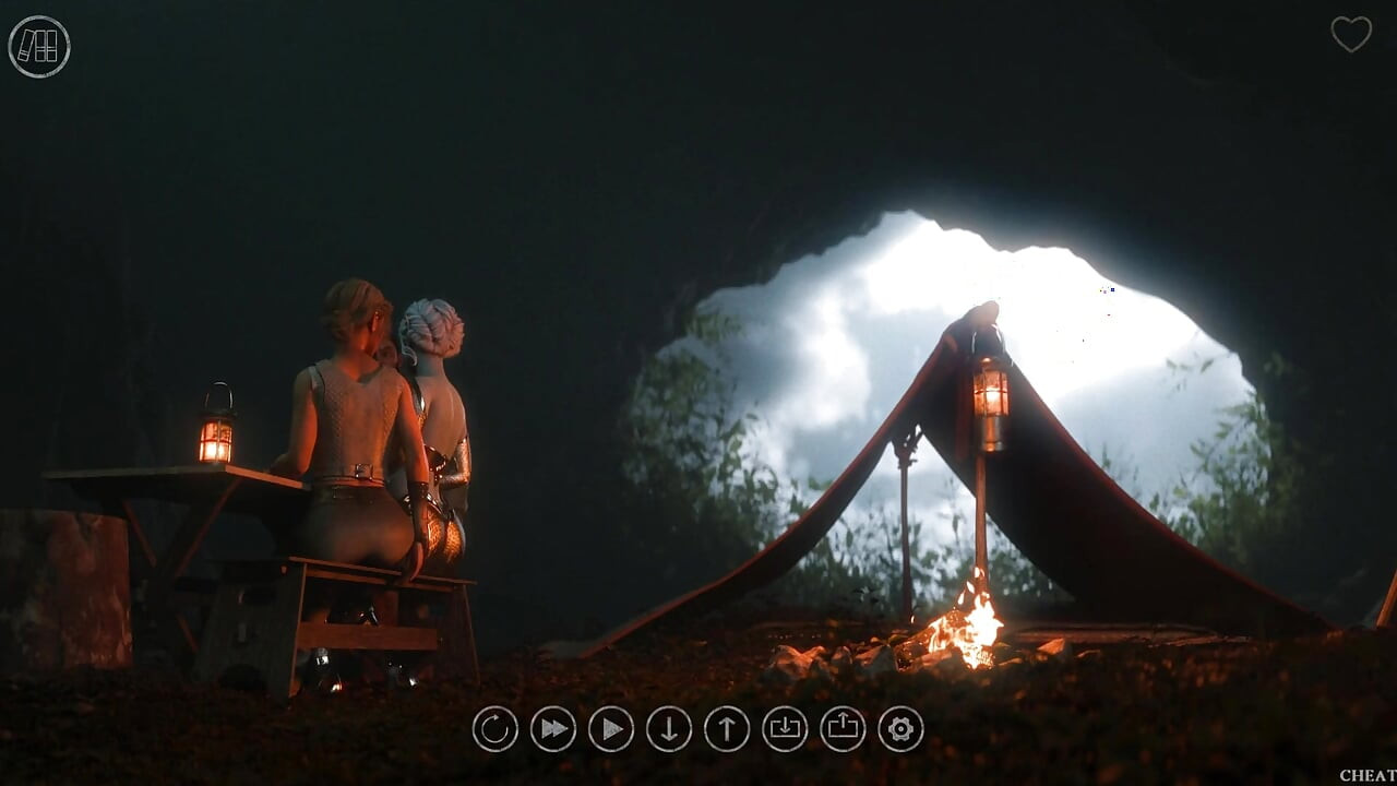 The Seven Realms 61 - Atlas et Morwen, sexe nocturne sous la tente. Sucer des couilles et chevaucher