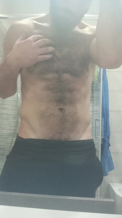 Bear before the shower