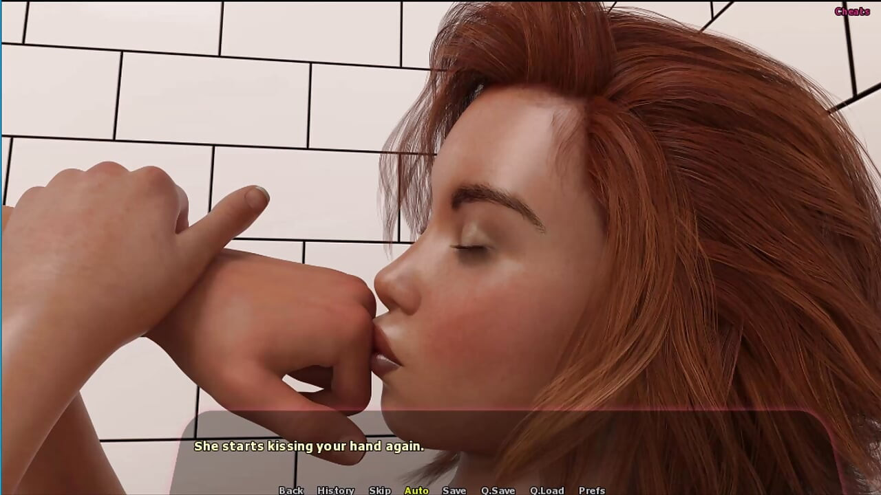 Haley Story # 8 - Johannes speelde met Haley's poesje terwijl ze een bad aan het nemen was