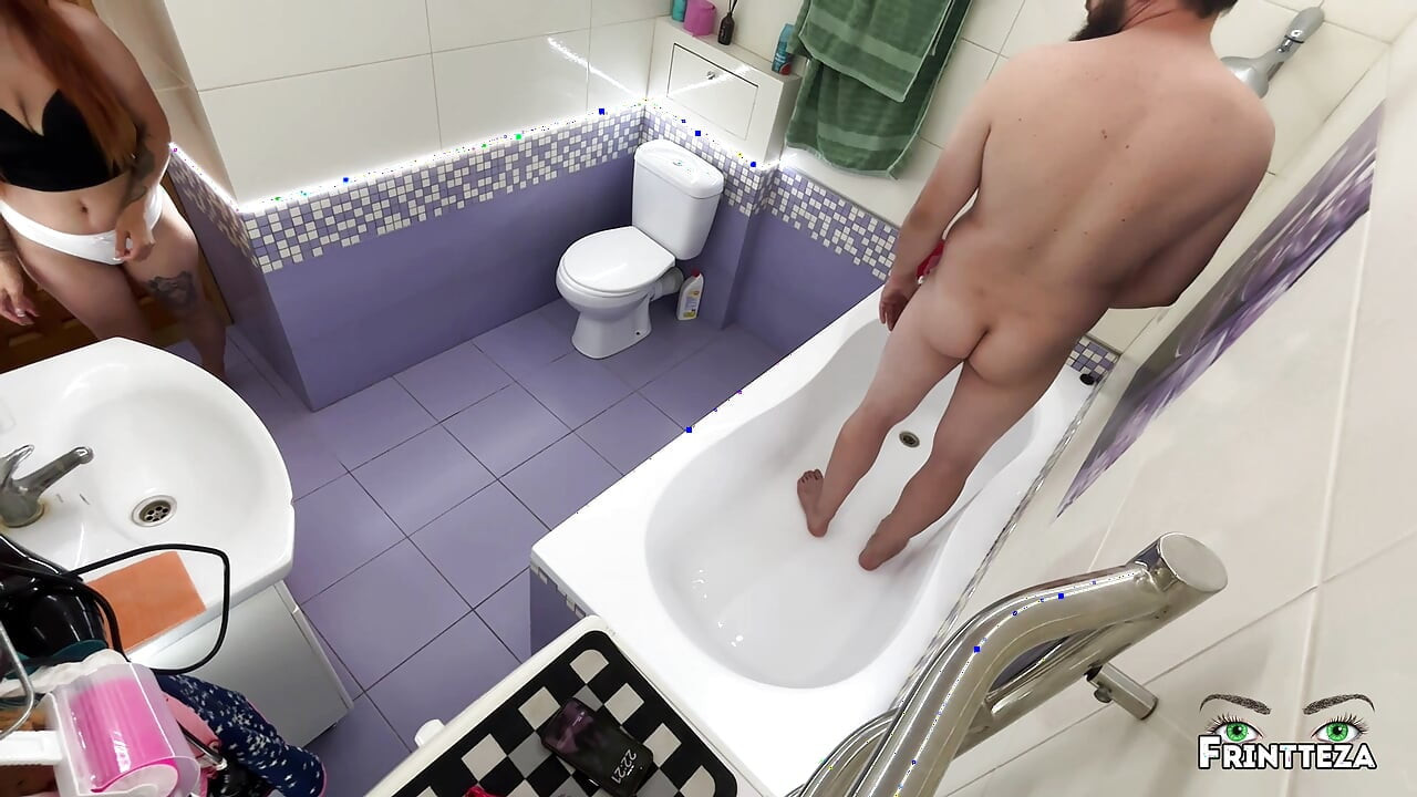 My StepMom secretly gives me a Sloppy Blowjob in the Bathroom so I'll get out of there faster