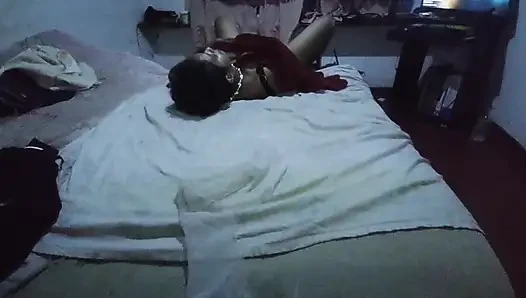 Real house maid was seducing me without a bra and put it in the mouth