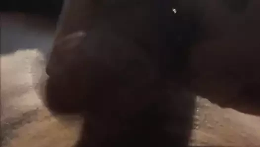 Teasing with His Thick White Cock