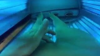A little play with my pussy while on the sunbed