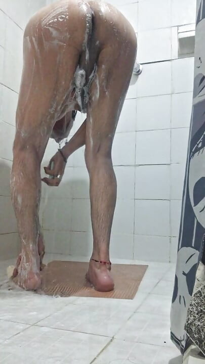 Relaxing in the shower