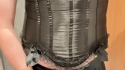 Mini skirt and corset
