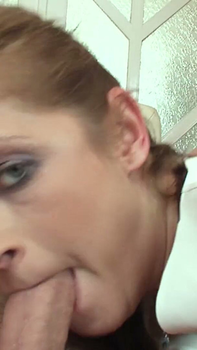 Beautiful redhead nurse Roxy Rocket gets her face covered with jizz | Clip 1