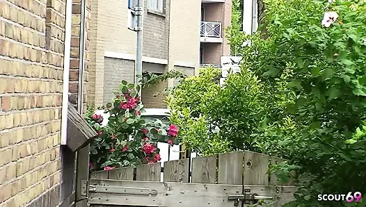 MILF Leona Queen with Hairy Pussy Fucked Outdoors by Neighbors