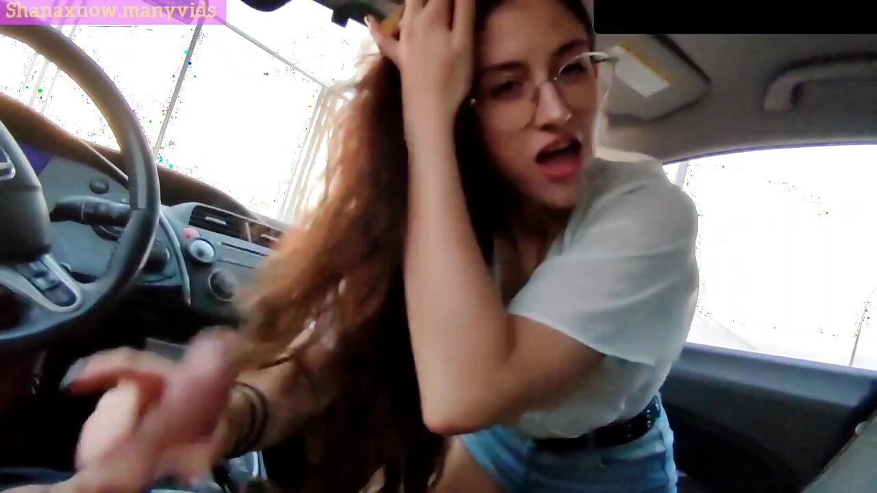 Public Car Blowjob Cum in Mouth Swallow Teen