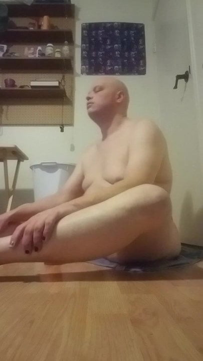 Riding a dildo