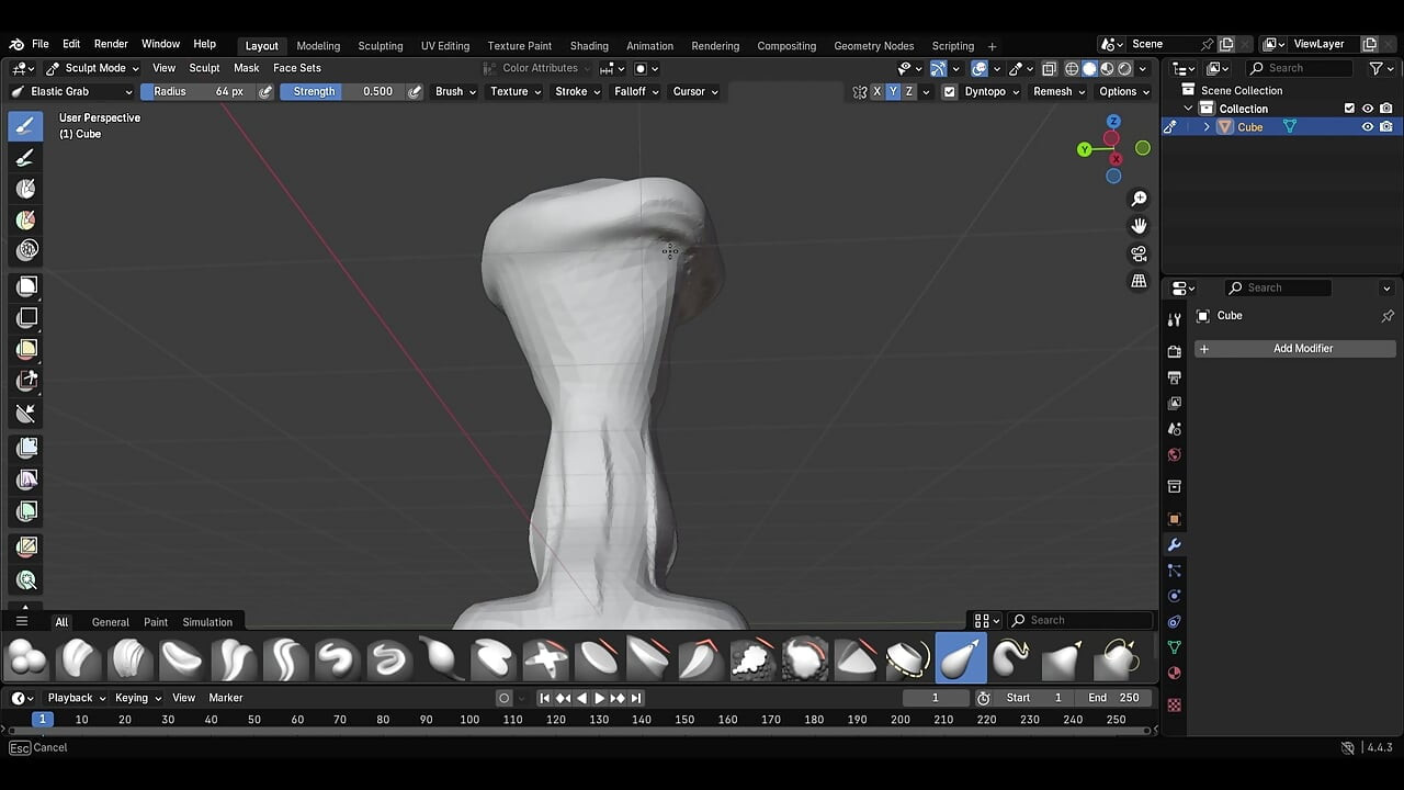 A circumstance dick with blender 3d