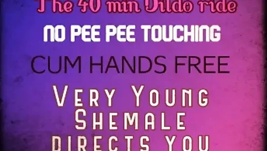 The 40 Min Dildo Ride Directed by a Young Shemale