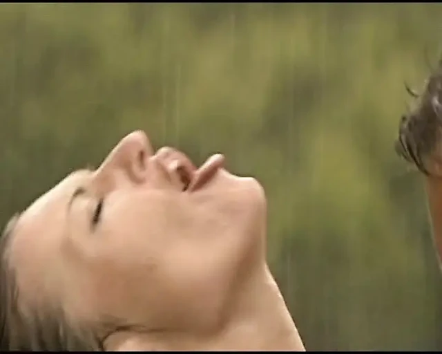 German Slut Got a Big Facial After Getting Fucked in Rain