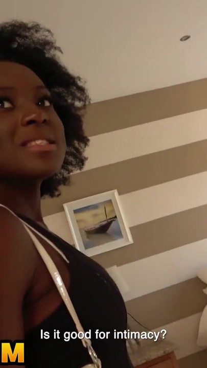 This CUTE EBONY realtor walked in talking about NYC... left stretched & dripping | Clip 1