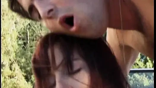 Mature Brunette Gets Fingered and Fucked Outdoors by Horny Stud