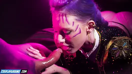 Mystery Saja трахает Melody Marks и заполняет ее киску - Kpop Demon Hunters, порно косплей-пародия