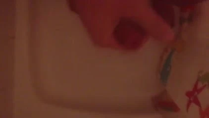 short cumshot in the morning shower
