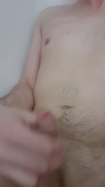 Small, cute penis in the bathtub