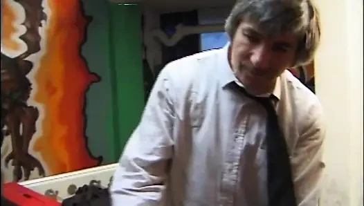 Wonderful Hot MILF with Hairy Pussy Fucked and Cumshot on Big Tits by Vintage Cock