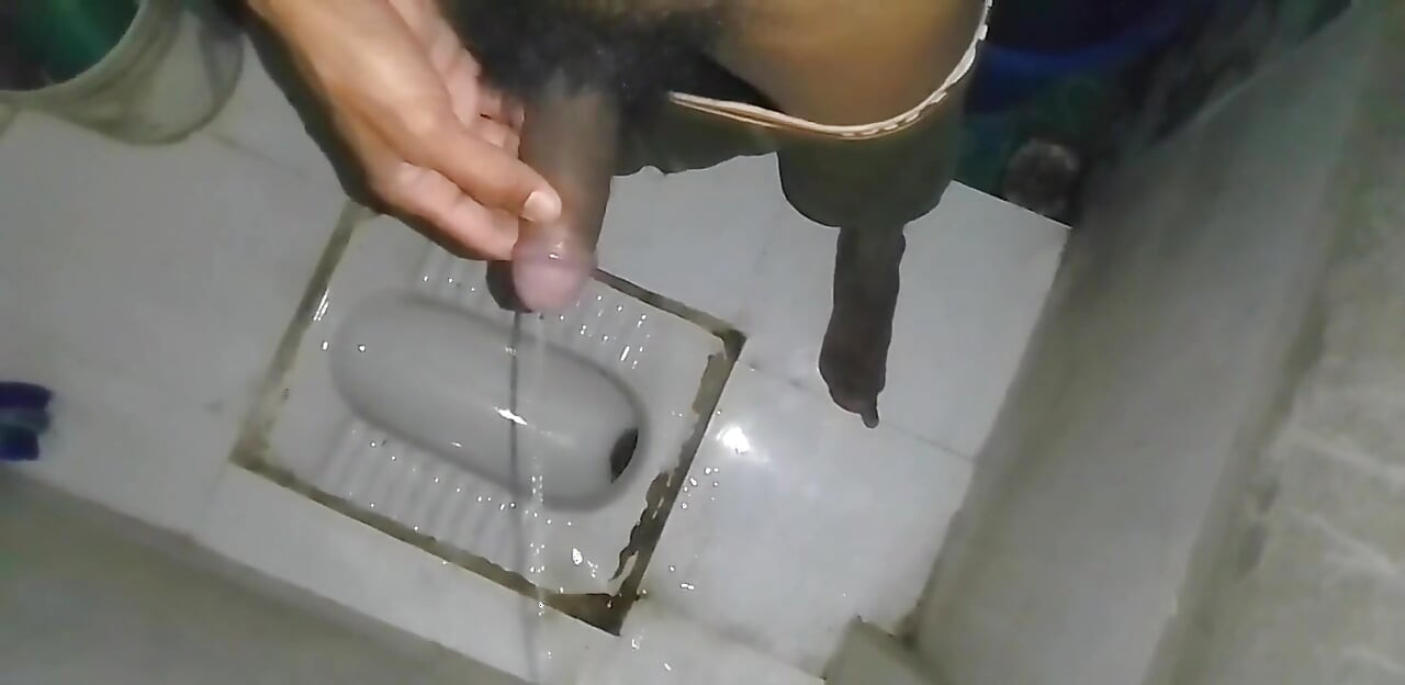 Pee Bathroom Black Big Cock Indian Man