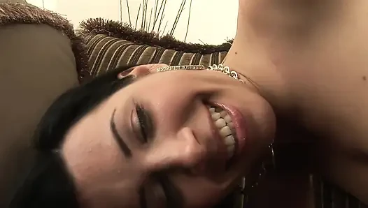 Gorgeous brunette gets her asshole stretched hard