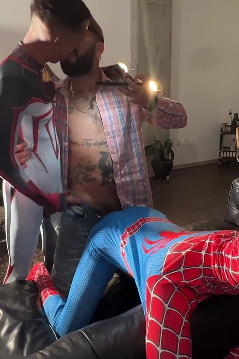 Big Dick Tag Team Group Gay Sex Spider Bro!
