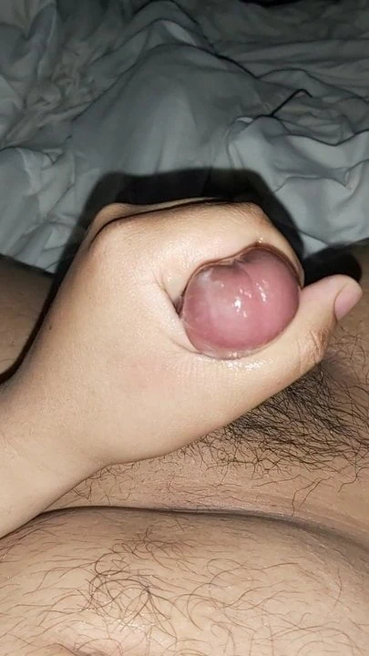 Asian Chub Cumming Hard while Rubbing his Cock
