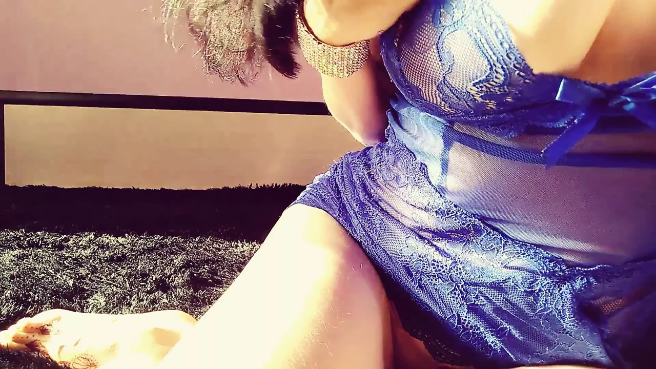 my stepmother basks in the sun and flashes her hairy pussy