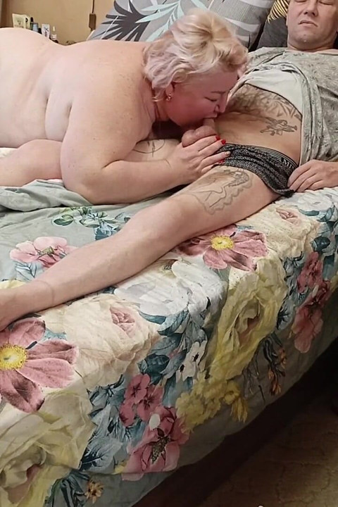 My Stepmom with Big Tits Sucks My Dick and Cum