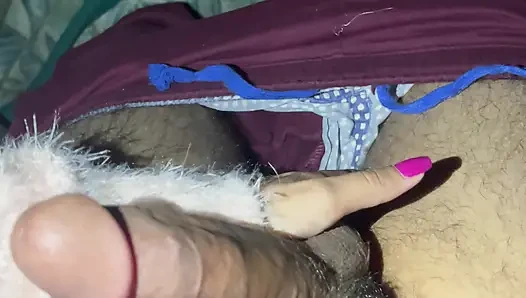 Indian desi bhabhi playing with dick