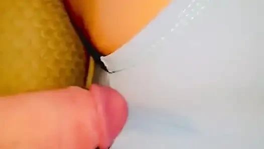 Rubbing My Big Cock on Wifes Perfect Tight Cameltoe in Yoga Shorts Doggystyle