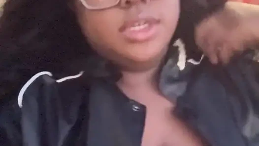 Huge tits outside almost caught+ walking around