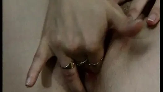 Classy German Lady in Stockings Plays with Her Pussy