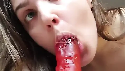 Big Ass Blonde Masturbating Alone with Her Big Penis