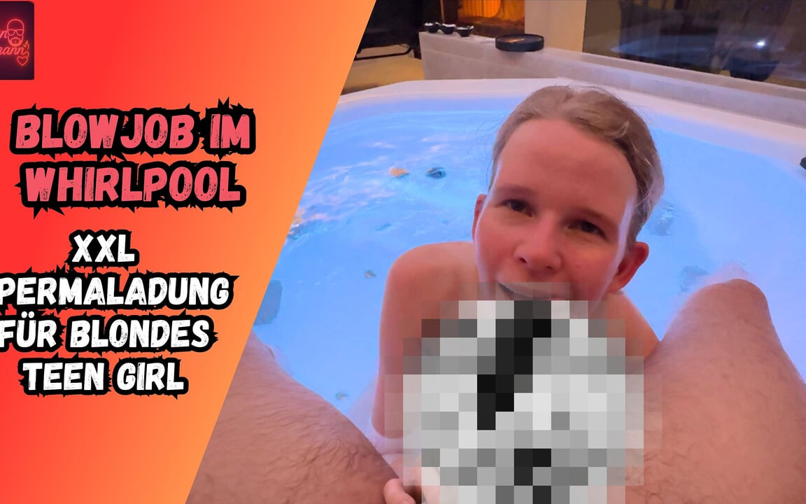Blonde Se Suce Dans Le Tourbillon! Facial Excité Pour La Salope!