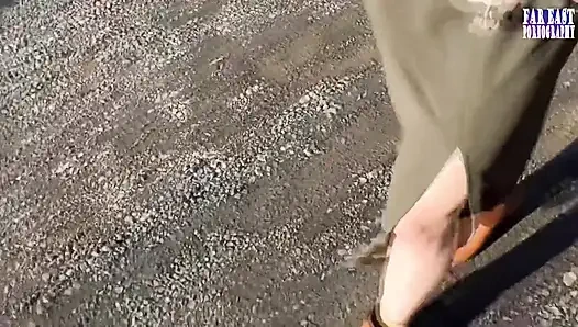 Bare Nip Stroll Where Crowded Eyes Spark a Hot, Tight Peak on Her Perky Tips Phase.3