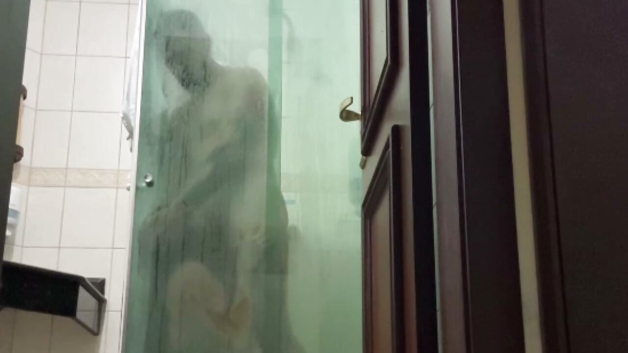 My wife's best friend watched me in the shower and masturbated, then I fucked her in the shower and came in her mouth