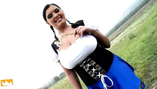 Gorgeous Brunette with Amazing Big Boobs Get Hammered POV Style