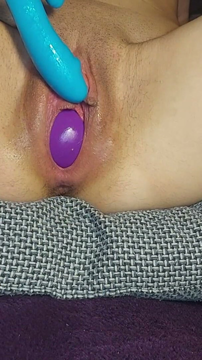 Fucking ball inside pussy with a huge dildo | Clip 1