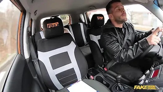 Fake Driving School - Crystal Swift Shows off Her Tits to Get a Licence