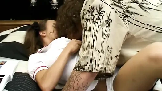 Flexible Slut Sucks Own Toes While Fingering Dripping Pussy