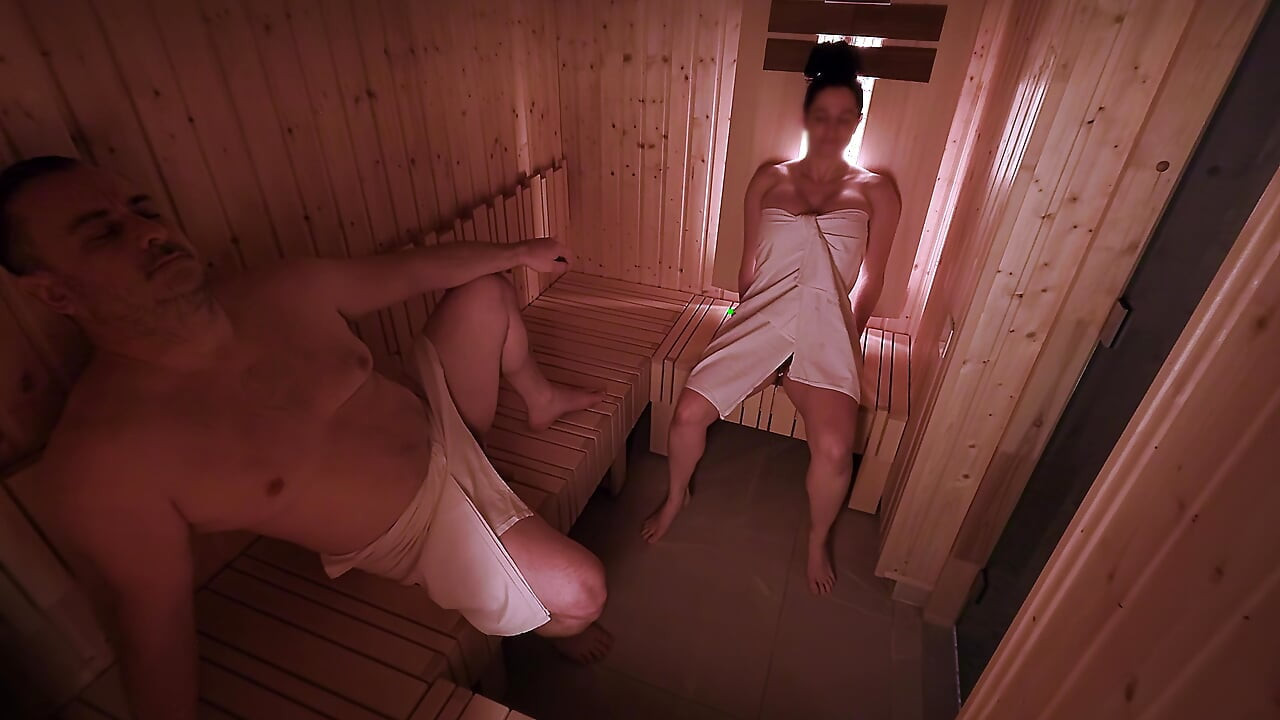 Really risky and fast fucking in a public sauna with multiple orgasms. Hot amateur milf   Dada Deville