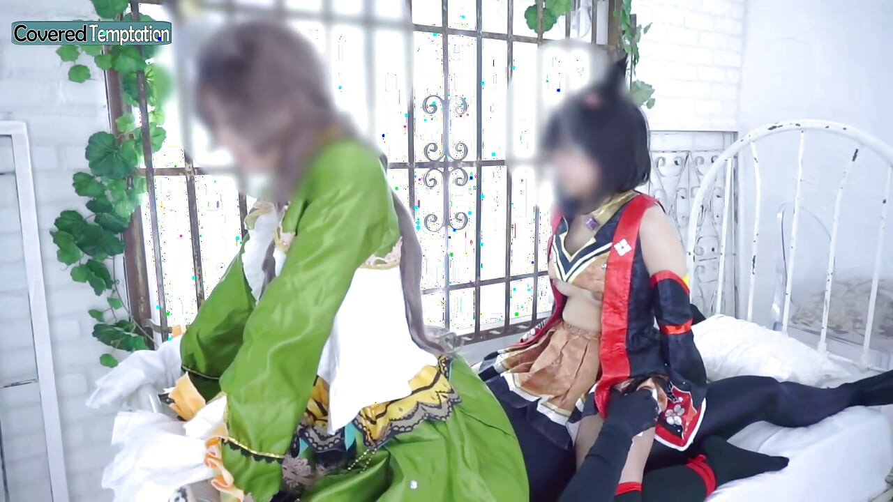 Cosplay Adult Woman Threesome Sex with Two Partners Group Scene