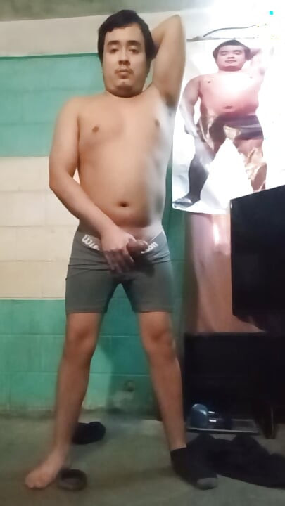 Jesus in boxer pulling his penis #138